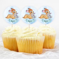 Topper Cupcake Ελαφάκι Bambi (6 τεμ)