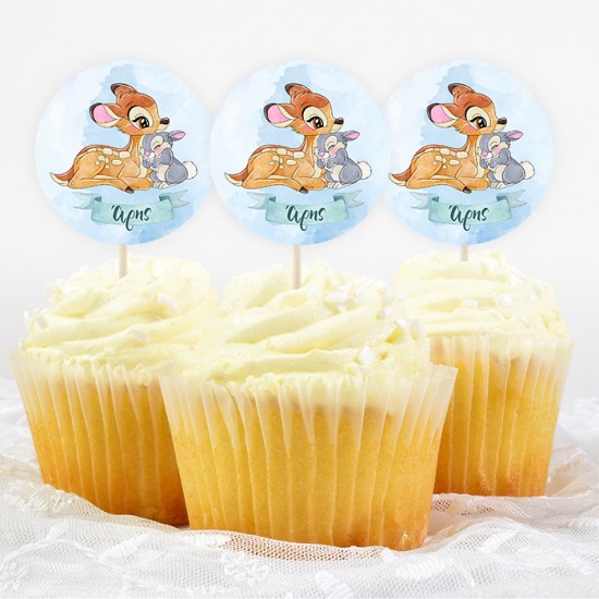 Topper Cupcake Ελαφάκι Bambi (6 τεμ)