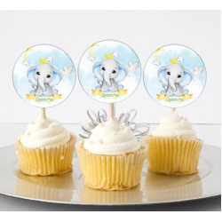 Topper Cupcake Ελεφαντάκι (6 τεμ)