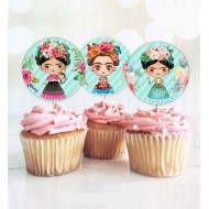 Topper Cupcake Frida Kahlo (6 τεμ)