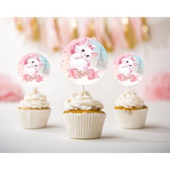 Topper Cupcake Γατούλα Marie (6 τεμ) Topper Cupcake Γατούλα Marie (6 τεμ)