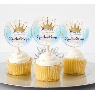 Topper Cupcake Κορώνα Αγόρι (6 τεμ)