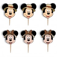 Topper Cupcake Mickey Σαφάρι (6 τεμ)