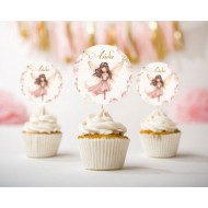 Topper Cupcake Νεραϊδοχώρα (6 τεμ)