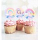 Topper Cupcake Ουράνιο Τόξο Μονόκερος (6 τεμ) Topper Cupcake Ουράνιο Τόξο Μονόκερος (6 τεμ)