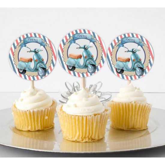 Topper Cupcake Βέσπα (6 τεμ) Topper Cupcake Βέσπα (6 τεμ)