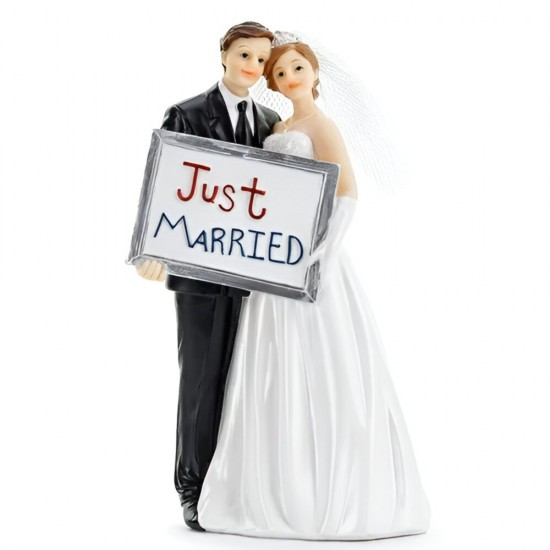 Topper Γαμήλιας Τούρτας – Ζευγάρι Just Married Topper Γαμήλιας Τούρτας – Ζευγάρι Just Married
