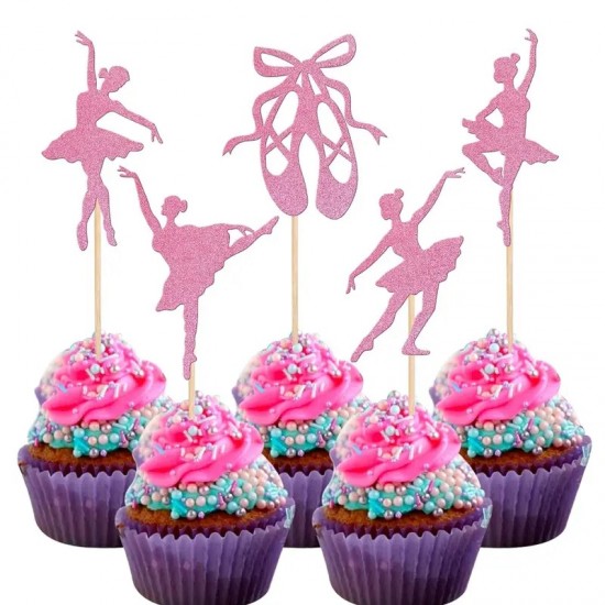 Topper Για Cupcake Μπαλαρίνα (12 τεμ.) Topper Για Cupcake Μπαλαρίνα (12 τεμ.)