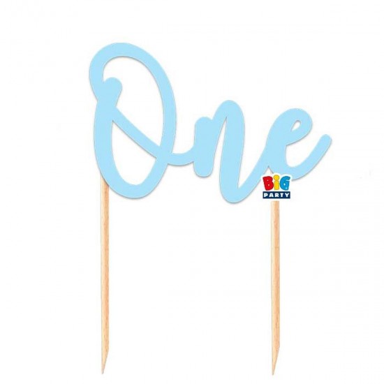 Topper Τούρτας – Γαλάζιο ”One”