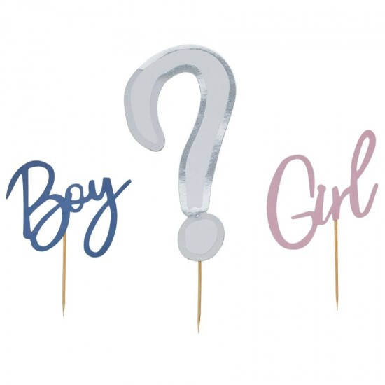 Topper Τούρτας Boy or Girl (3 τεμ) Topper Τούρτας Boy or Girl (3 τεμ)