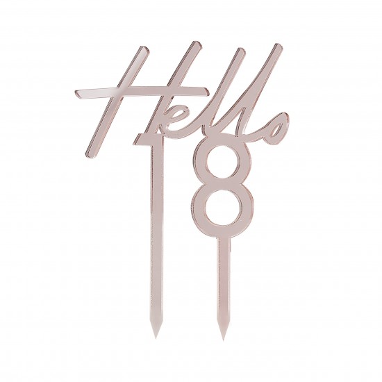 Topper Tούρτας “Hello 18” Rosegold Topper Tούρτας “Hello 18” Rosegold
