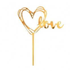 Topper Τούρτας Ακρυλικό - Love