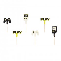 Toppers Για Cupcakes Gamer (6 τεμ)