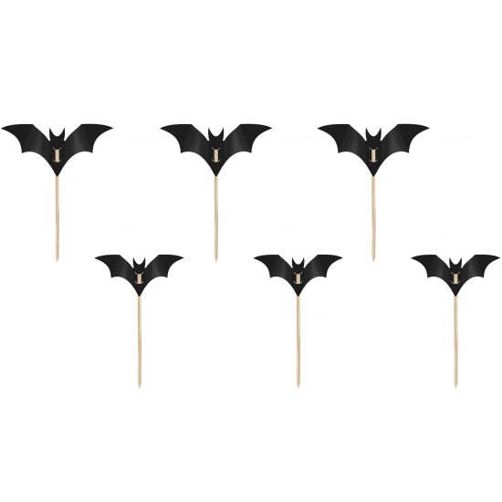 Toppers για Cupcakes Νυχτερίδα (6 τεμ) Toppers για Cupcakes Νυχτερίδα (6 τεμ)