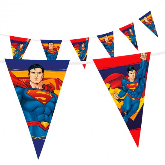 Τριγωνικά Σημαιάκια Superman 5m Τριγωνικά Σημαιάκια Superman 5m