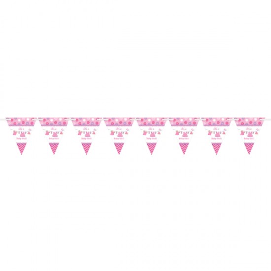 Τριγωνικά Σημαιάκια It's a Baby Girl Τριγωνικά Σημαιάκια It's a Baby Girl