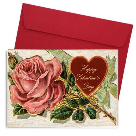 Κάρτα Βαλεντίνου – Vintage Rose Κάρτα Βαλεντίνου – Vintage Rose