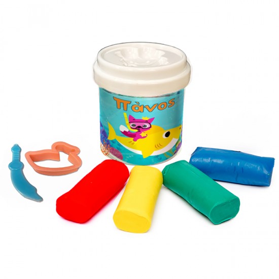 Βαζάκι με πλαστελίνες – Baby Shark Βαζάκι με πλαστελίνες – Baby Shark