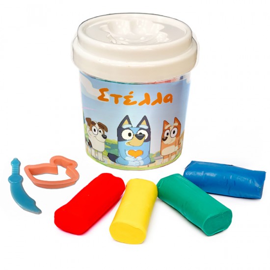 Βαζάκι με πλαστελίνες – Bluey Βαζάκι με πλαστελίνες – Bluey