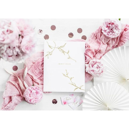 Βιβλίο Ευχών Guest Book χρυσά φύλλα Βιβλίο Ευχών Guest Book χρυσά φύλλα