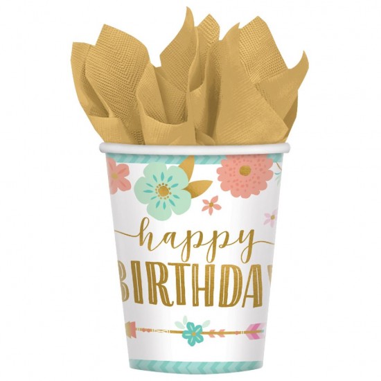 Ποτήρια Boho Birthday Girl (8 τεμ) Ποτήρια Boho Birthday Girl (8 τεμ)