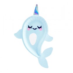 Πιάτα Μεγάλα Θαλάσσιος Μονόκερος Narwhal (6 τεμ)
