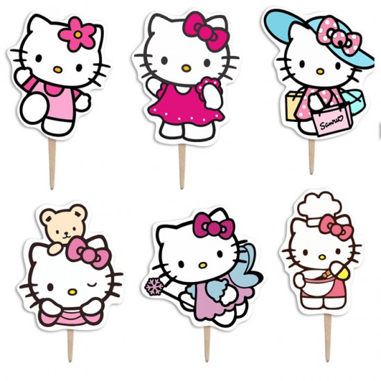Οδοντογλυφίδες Hello Kitty (6 τεμ) Οδοντογλυφίδες Hello Kitty (6 τεμ)