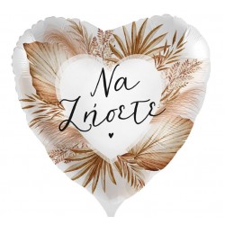 Μπαλόνι Foil 18'' Boho καρδιά "Να ζήσετε"