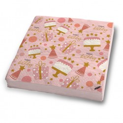 Χαρτοπετσέτες Μεγάλες Rose Confetti (20 τεμ)