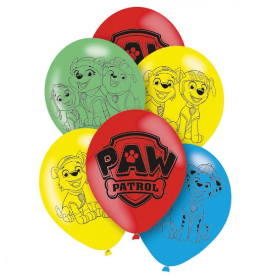 Μπαλόνια Λάτεξ 11" Paw Patrol (6 τεμ) Μπαλόνια Λάτεξ 11" Paw Patrol (6 τεμ)