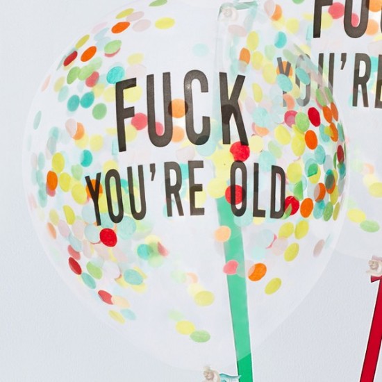 Μπαλόνια Λάτεξ 12" Με Κομφετί F*ck You're Old (5 τεμ) Μπαλόνια Λάτεξ 12" Με Κομφετί F*ck You're Old (5 τεμ)