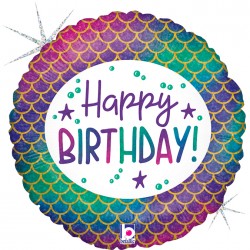 Μπαλόνι Foil 18'' Glitter Mermaid Birthday
