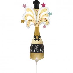 Μπαλόνι Foil 14'' Mini Shape Σαμπάνια Let's Party