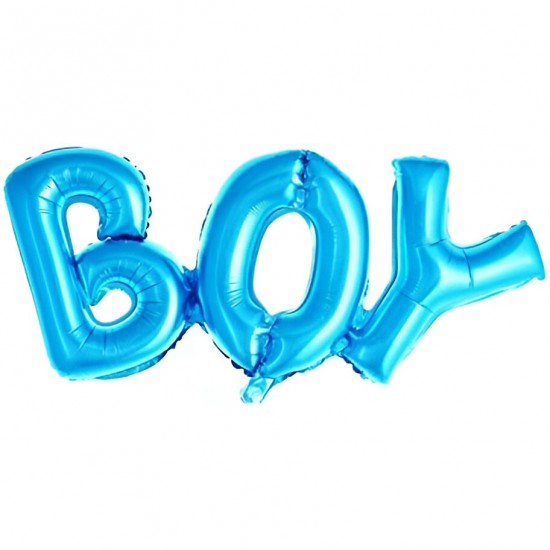 Μπαλόνι Foil Φράση 'BOY' Μπλε Μπαλόνι Foil Φράση 'BOY' Μπλε