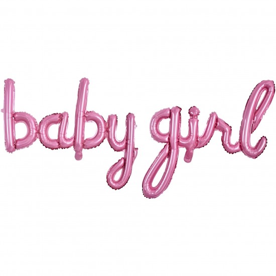 Μπαλόνι Foil Φράση 'baby girl' Ροζ Μπαλόνι Foil Φράση 'baby girl' Ροζ