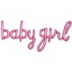 Μπαλόνι Foil Φράση 'baby girl' Ροζ Μπαλόνι Foil Φράση 'baby girl' Ροζ