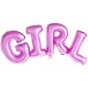 Μπαλόνι Foil Φράση 'GIRL' Ροζ Μπαλόνι Foil Φράση 'GIRL' Ροζ