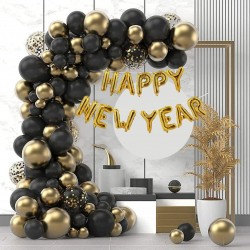 Μπαλόνι Foil Φράση 'Happy New Year' Χρυσό