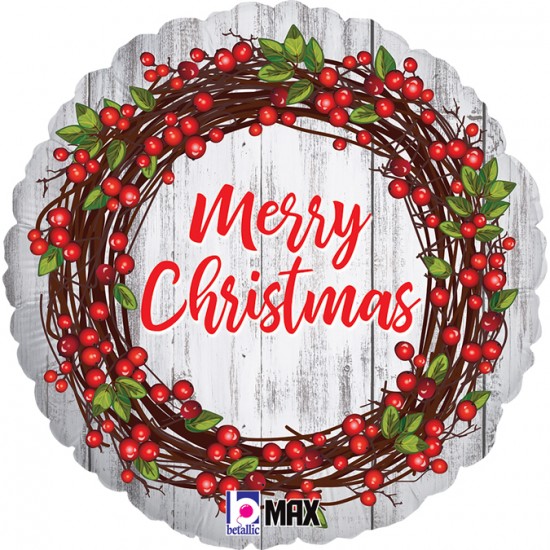 Μπαλόνι Foil 18" Merry Christmas Rustic Μπαλόνι Foil 18" Merry Christmas Rustic