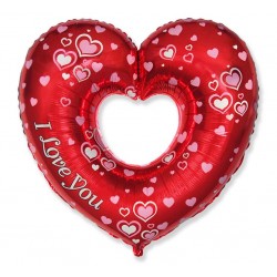 Μπαλόνι Foil 24" Καρδιά με τρύπα I Love you