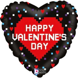 Μπαλόνι Foil 18" Καρδιά Pixel Valentine
