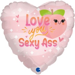 Μπαλόνι Foil 18" Ροζ Καρδιά Love You Sexy Ass