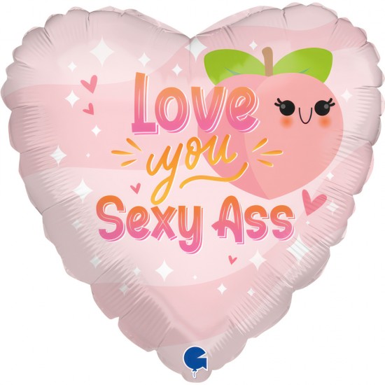 Μπαλόνι Foil 18" Ροζ Καρδιά Love You Sexy Ass Μπαλόνι Foil 18" Ροζ Καρδιά Love You Sexy Ass