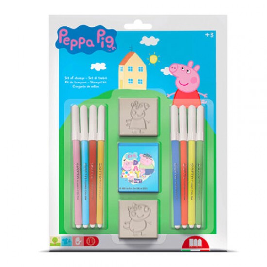 Σετ σφραγίδες και μαρκαδόροι Peppa Pig Σετ σφραγίδες και μαρκαδόροι Peppa Pig