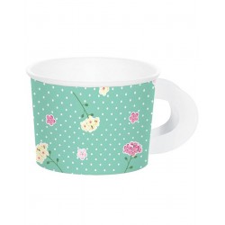 Κούπες Xάρτινες Με Χερούλι "Floral Tea Party" (8 τεμάχια)
