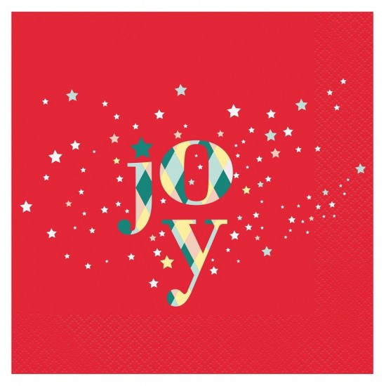 Χαρτοπετσέτες Μεγάλες Κόκκινες Joy (20 τεμ)