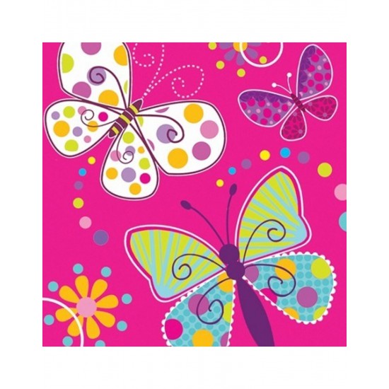 Xαρτοπετσέτες μεγάλες "Butterfly Sparkle" (16 τεμάχια) Xαρτοπετσέτες μεγάλες "Butterfly Sparkle" (16 τεμάχια)
