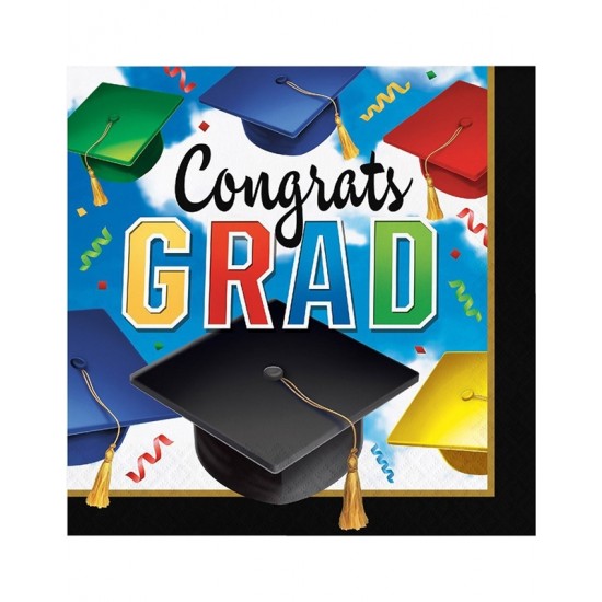 Xαρτοπετσέτες Mεγάλες "Grad Celebration" Creative Converting (16 τεμάχια) Xαρτοπετσέτες Mεγάλες "Grad Celebration" Creative Converting (16 τεμάχια)