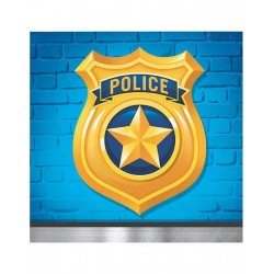 Xαρτοπετσέτες Μικρές "Police Party" 25x25 cm (16 τεμάχια)