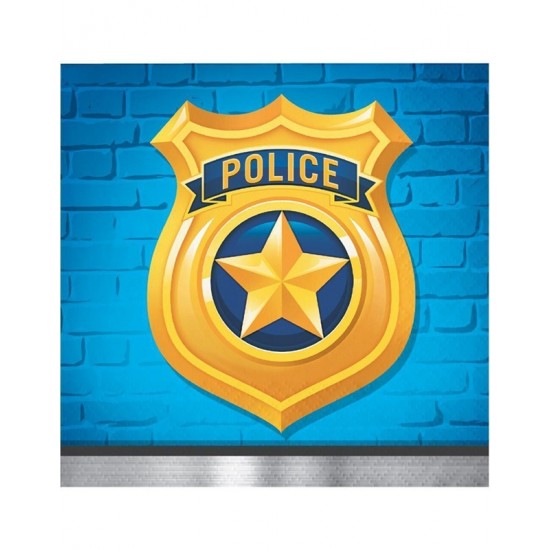 Xαρτοπετσέτες Μικρές "Police Party" 25x25 cm (16 τεμάχια) Xαρτοπετσέτες Μικρές "Police Party" 25x25 cm (16 τεμάχια)